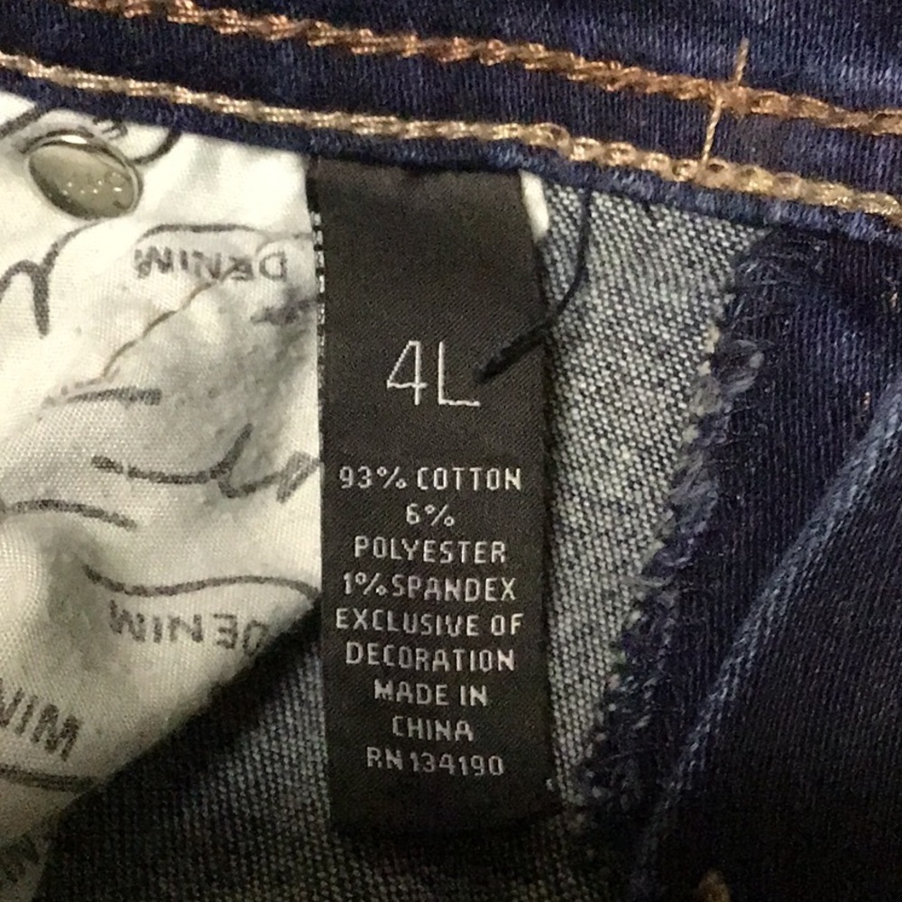 Bootcut Curvy Low Rise w/34" Inseam Long👖 Denim Jeans sac328 - Picture 4 of 6